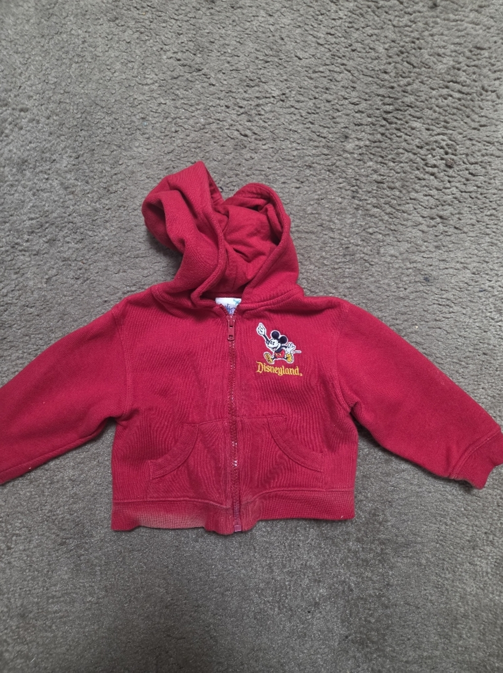 Disney Red Kids' Mickey Mouse Zip Hoodie